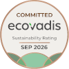 Insignia de calificación de sostenibilidad «Committed» de EcoVadis a partir de septiembre de 2026.